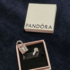 Pandora Silver Lock and Key Charm